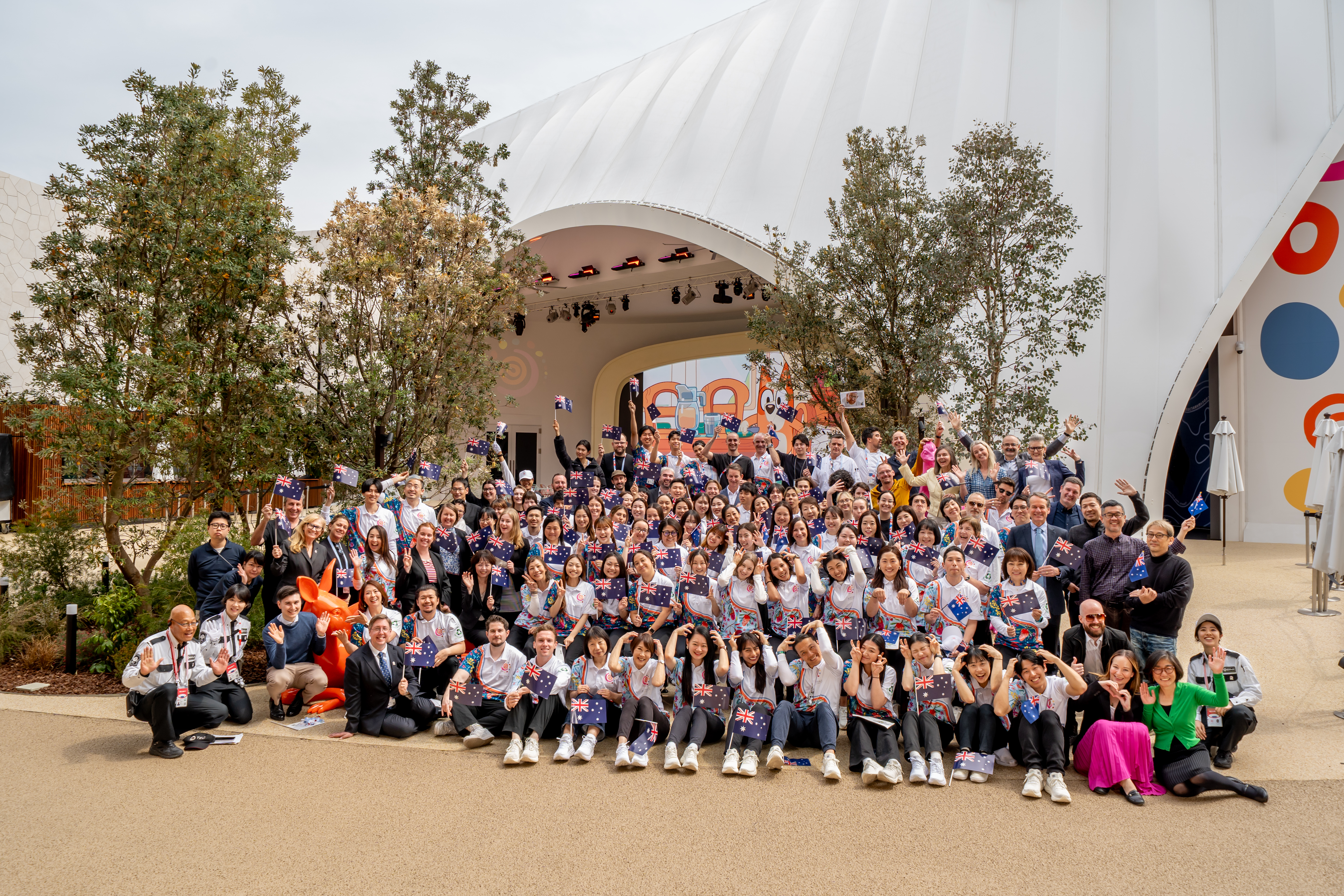 Australia Pavilion all-staff photo