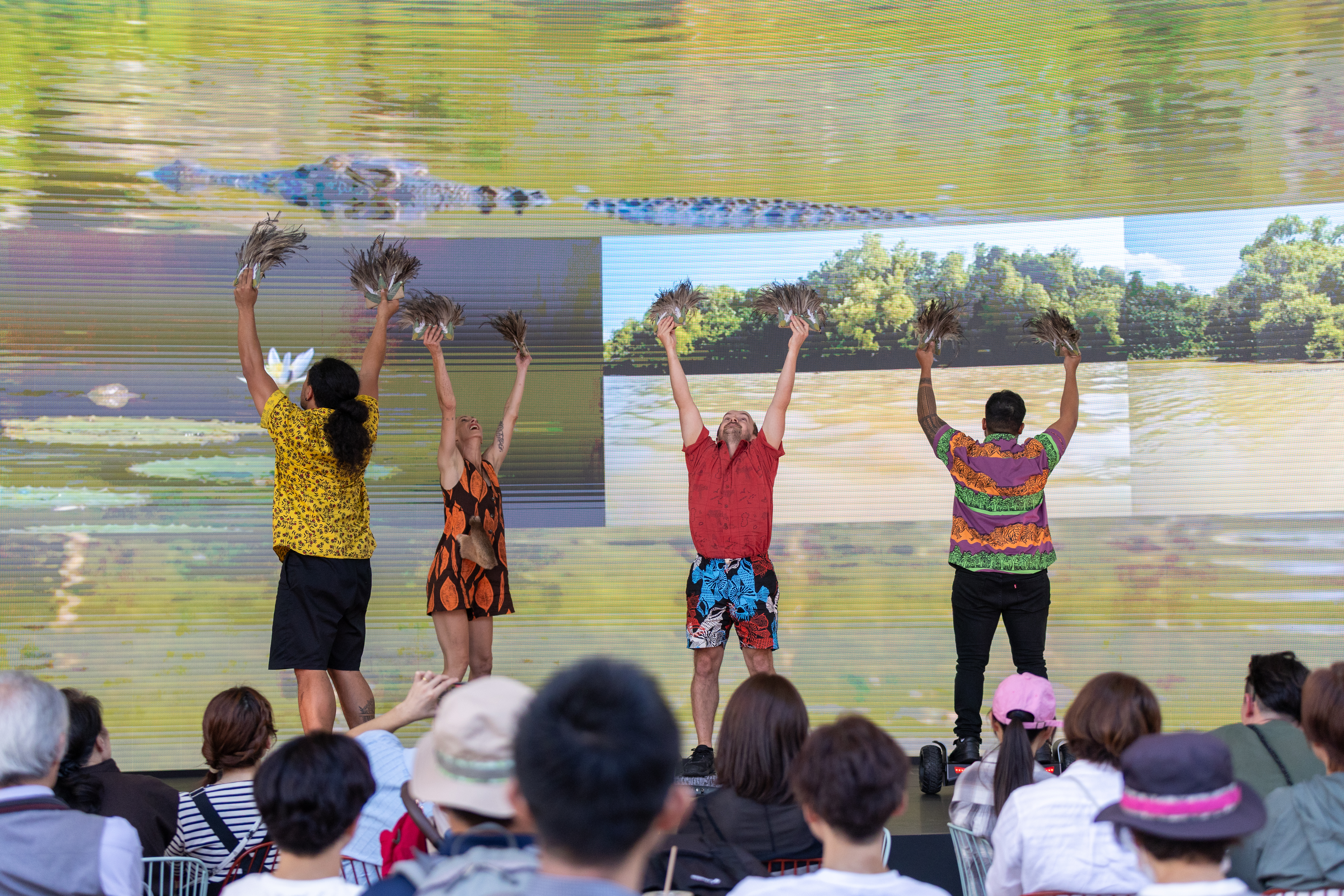Shaun Parker ^ Company dancers performing on stage at the Australia Pavilion at World Expo 2025 Osaka