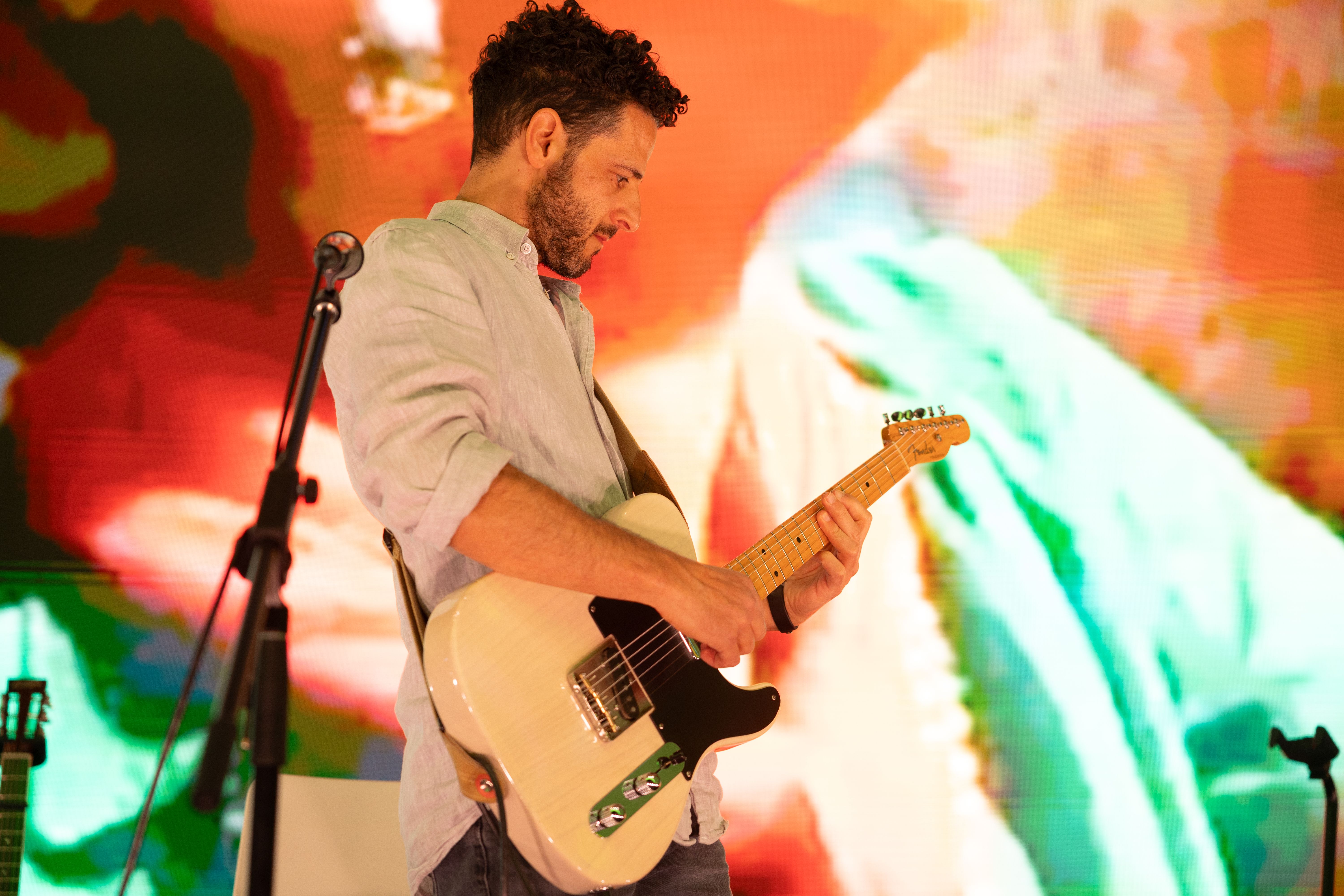 Lior performing at the Australia Pavilion