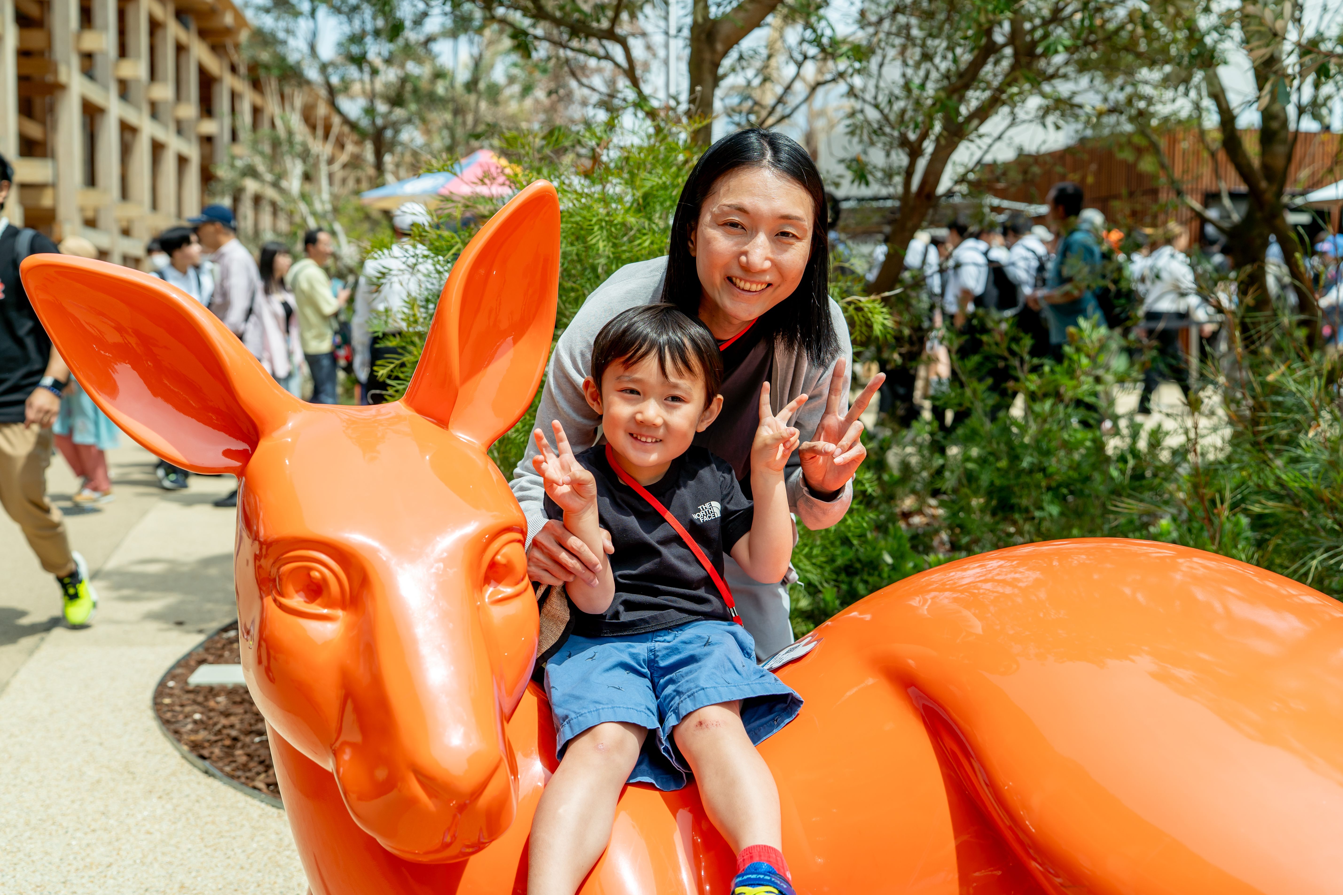 a family in Australia Pavilion