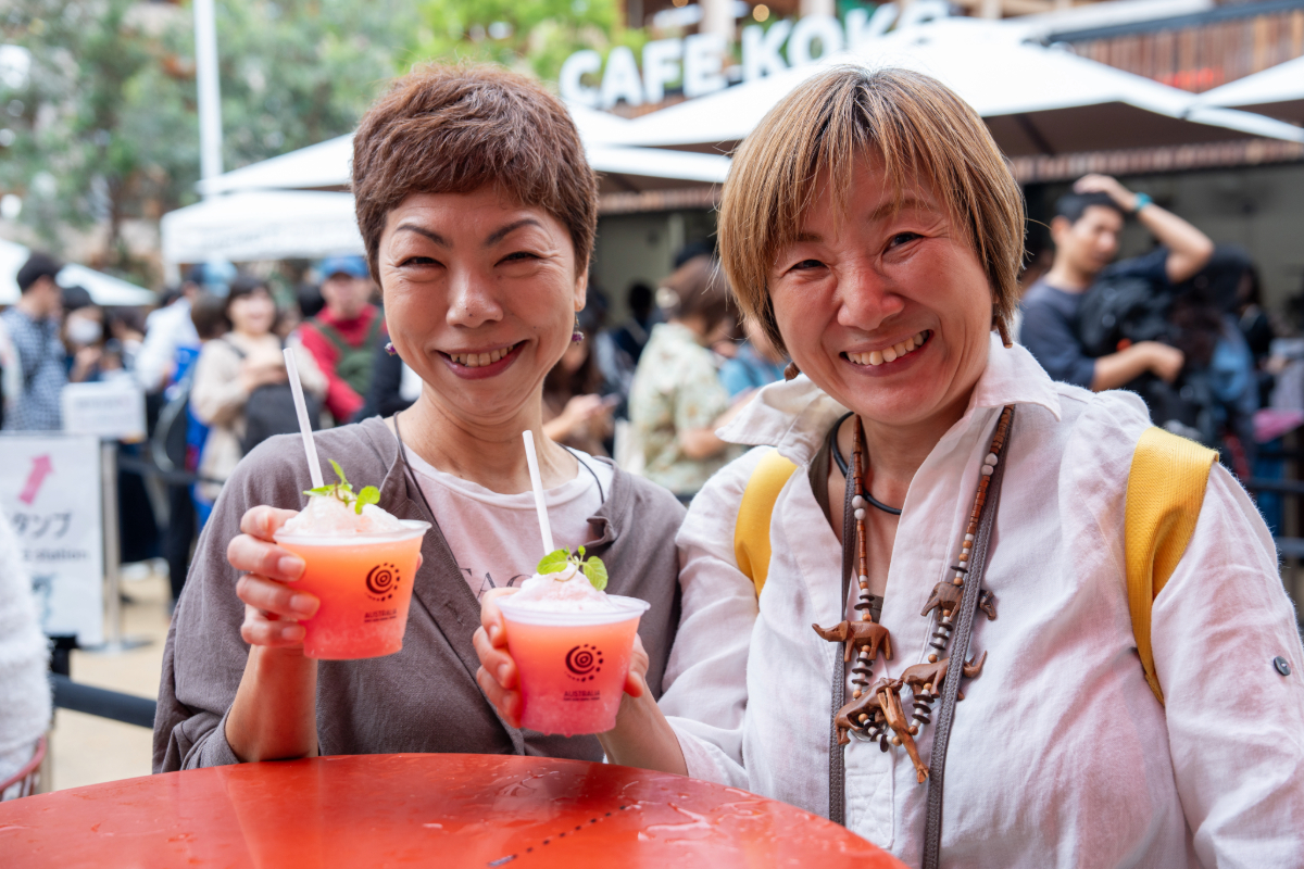 Visitors at the Australia Pavilion